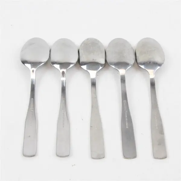 Lot of 5 Cambridge Silver Madison Pattern Stainless Steel Teaspoons 6" L 4" HDL