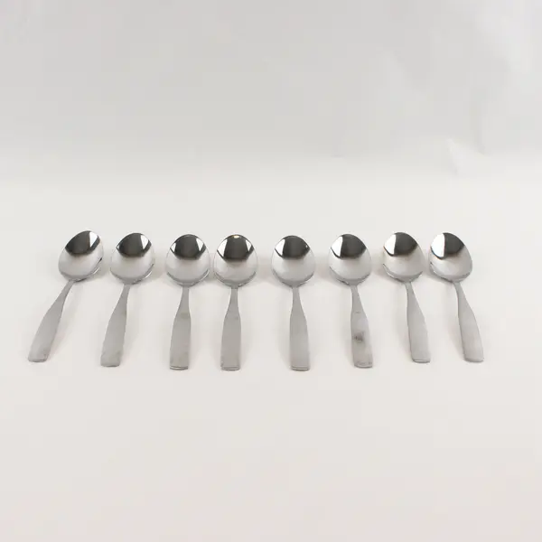 Lot of 8 Cambridge Silver Madison Pattern SS Oval Soup Spoons 7.5" 5" Handle