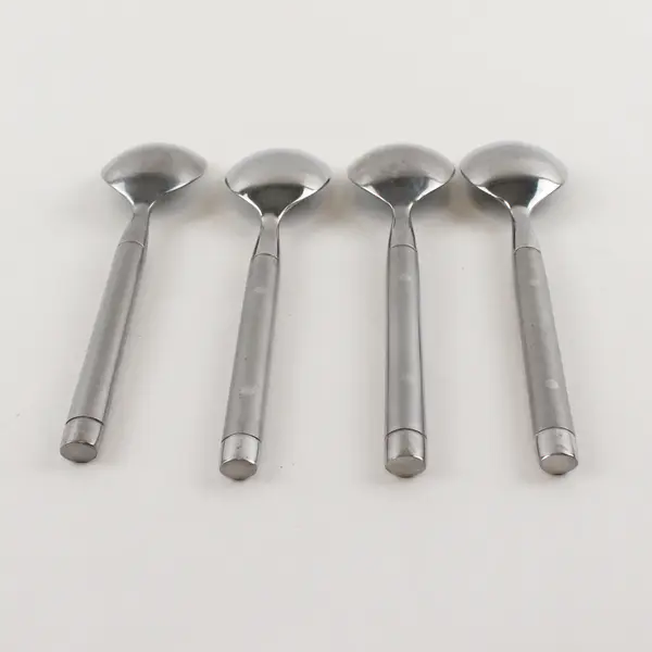 Lot of 4 Cambridge Silver Tripoli II-Sand Pattern 18/0 SS Oval Soup Spoons 7.75"