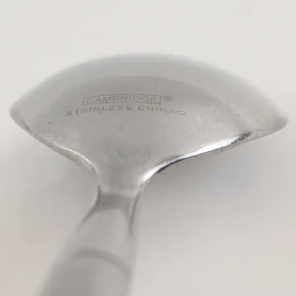 Lot of 6 Cambridge Silver Tripoli II-Sand Pattern 18/0 SS Oval Soup Spoons 7.75"
