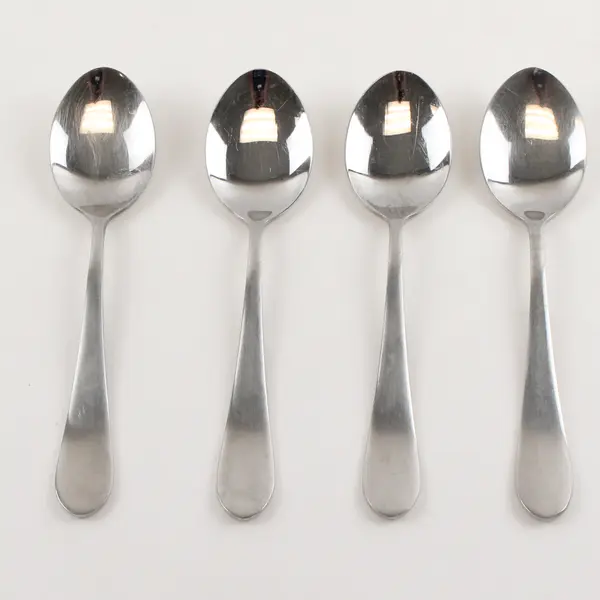 Lot of 4 Cuisinart Flatware CUI26 Pattern 18/10 SS Teaspoons 6.75" Rare HTF Pat