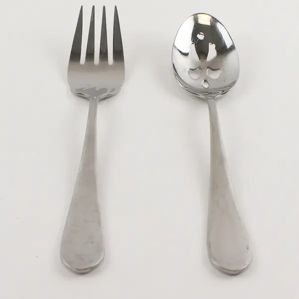 Lot of 2 Cuisinart Flatware CUI26 Pattern 18/10 SS Serving Pieces Rare HTF Pat