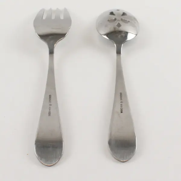 Lot of 2 Cuisinart Flatware CUI26 Pattern 18/10 SS Serving Pieces Rare HTF Pat