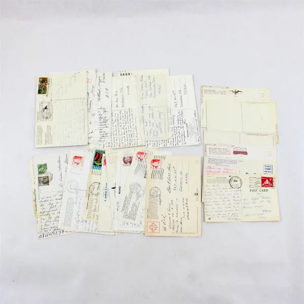 Lot of 25 Vintage Used USA International Postcards Crafting Junk Journal 