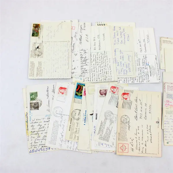 Lot of 25 Vintage Used USA International Postcards Crafting Junk Journal 