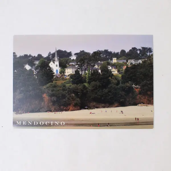 Lot Of 3 Vintage Mendocino California Postcards Beach Historic Buildings