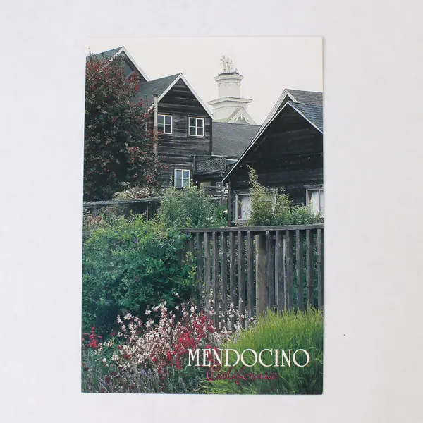Lot Of 3 Vintage Mendocino California Postcards Beach Historic Buildings