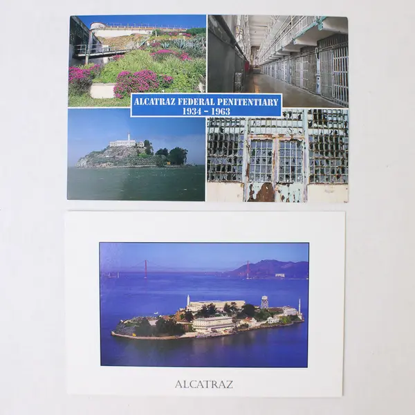 Lot Of 2 Vintage Alcatraz Island Prison San Francisco California Postcards