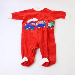 VTG Little Me by Schwab Christmas Toy Train Design Footed Pajamas 14-17 lbs