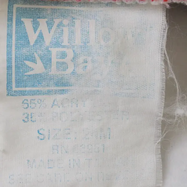 VTG Willow Bay White and Red Knit Panda Sweater Baby's Size 24M Flawed