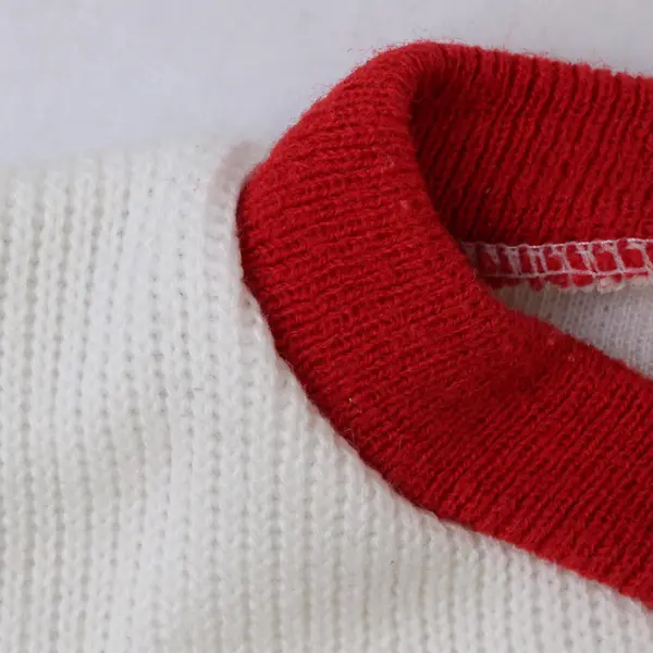 VTG Willow Bay White and Red Knit Panda Sweater Baby's Size 24M Flawed
