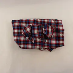 Red Blue White Plaid Flannel Fabric 49x58 Craft Patchwork Sample