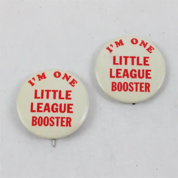 Lot Of 2 Vintage I'm One Little League Booster Baseball Pinback Pin