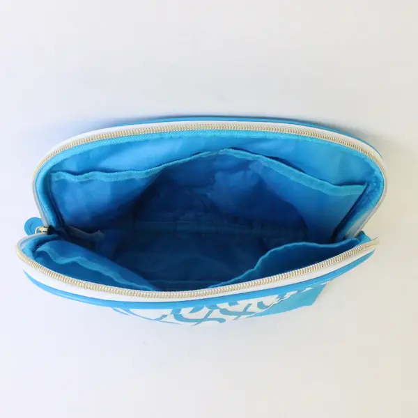 Amope Pedi Perfect Storage Case and Roller Blue White Travel Pouch