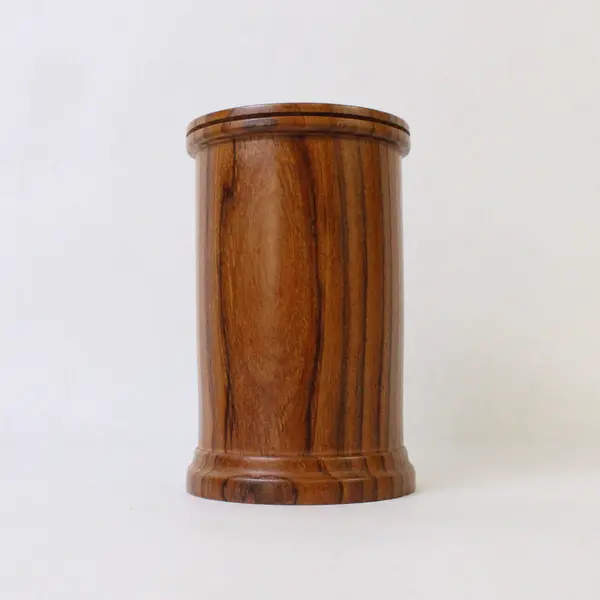 Wooden Pencil Holder "Nicaragua" Desk Organizer Collectible 3x3x4.5