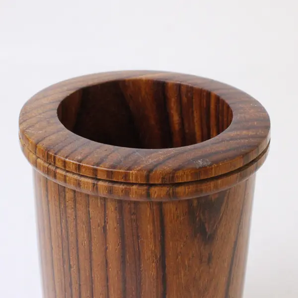 Wooden Pencil Holder "Nicaragua" Desk Organizer Collectible 3x3x4.5