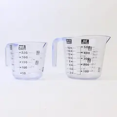 Lot of 2 Good Cook Clear Plastic Measuring Cups 1 Cup & 2 Cup
