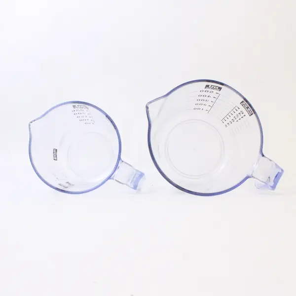 Lot of 2 Good Cook Clear Plastic Measuring Cups 1 Cup & 2 Cup