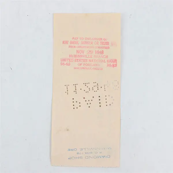 Vintage 1948 Bank Of Amity Check Amity Oregon