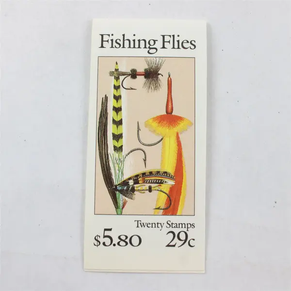 US 29c Fishing Flies Stamp Booklet of 20 MNH Sealed Scott BK189