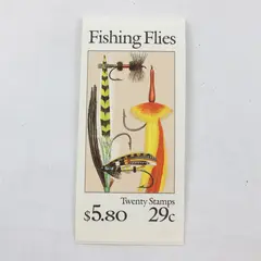 US 29c Fishing Flies Stamp Booklet of 20 MNH Sealed Scott BK189
