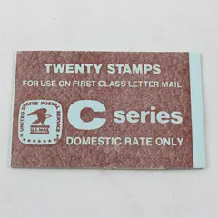 US Booklet Scott BK141 1981 20c Rate Change 'C' Eagle 20 Stamps
