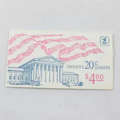 U.S. Booklet of 20 Scott BK140A 1983 20¢ Flag Over Supreme Court Sealed