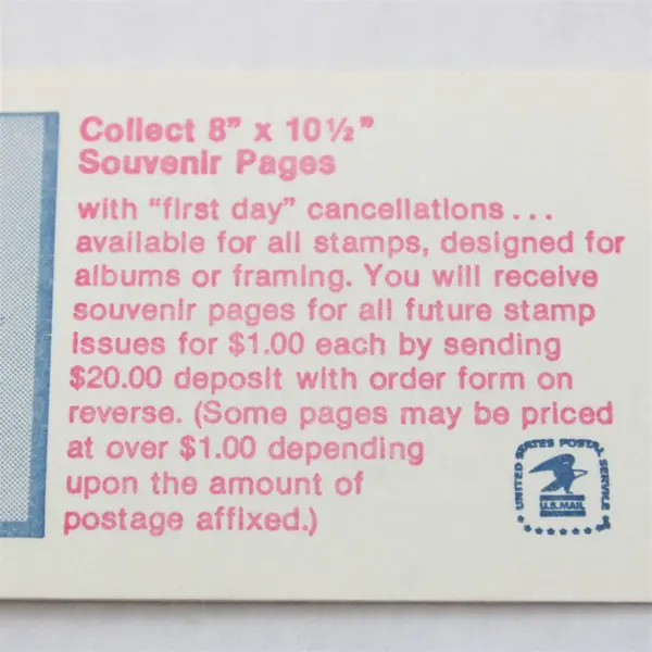 U.S. Booklet of 20 Scott BK140A 1983 20¢ Flag Over Supreme Court Sealed