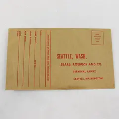 Vintage Sears Roebuck And Co Seattle Washington Mail Order Payment Envelope