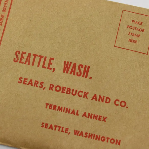 Vintage Sears Roebuck And Co Seattle Washington Mail Order Payment Envelope