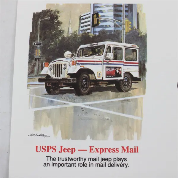 Lot Of 2 USPS Jeep Express Mail 1988 Fleetwood FDC Eagle & Moon $8.75 Stamp