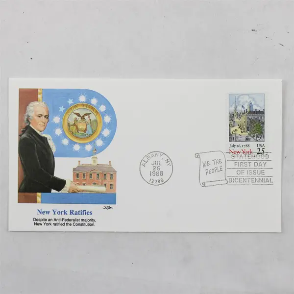 Lot Of 5 US Constitution Bicentennial 1988 Fleetwood FDC NY MA MD NH VA Issues