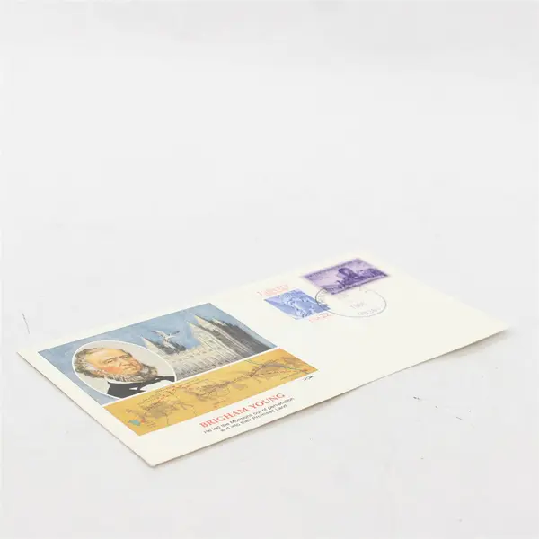 1988 Brigham Young Fleetwood Commemorative Cover 1986 Liberty 1947 Utah Stamp