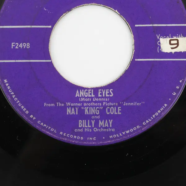 Nat King Cole Return To Paradise Angel Eyes With Billy May 7"Vinyl Record 