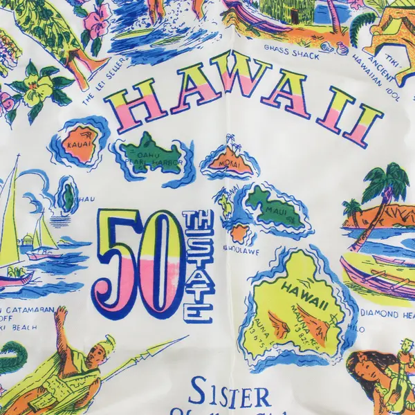 Unbranded Vintage "Hawaii" Square Souvenir Pillowcase Sweetheart Cover 17.5"