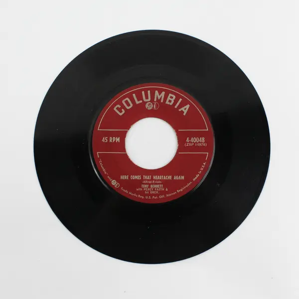 Tony Bennett - Rags To Riches / Here Comes That Heartache 7" Vinyl Record