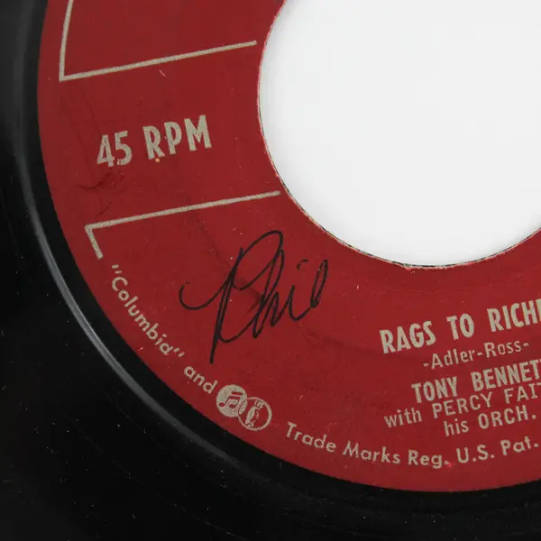 Tony Bennett - Rags To Riches / Here Comes That Heartache 7" Vinyl Record