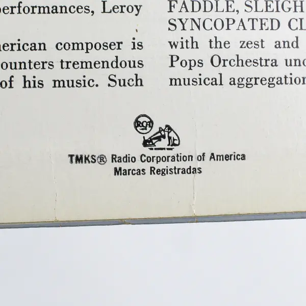Boston Pops Plays Music of Leroy Anderson 7" Vinyl Record