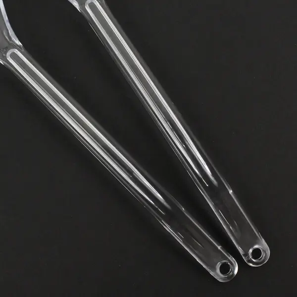 Set Of 2 Unbranded/Unmarked Clear Plastic Salad Servers Kitchen Utensil 12" Long