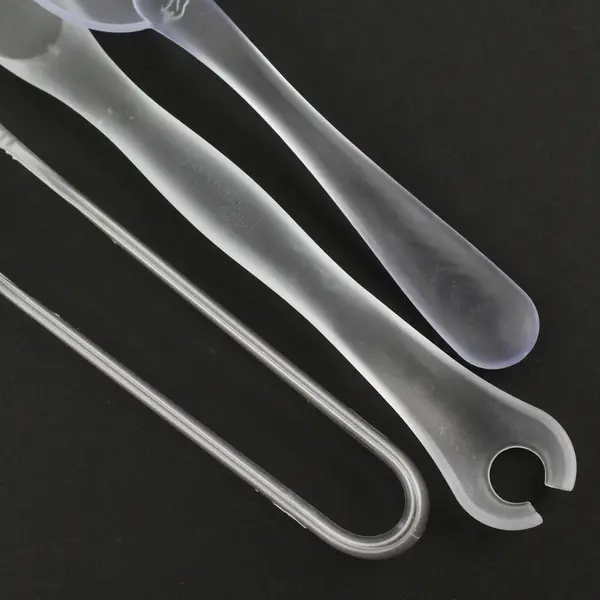 Lot Of 3 Pampered Chef Frosted Clear Plastic Serving Kitchen Utensils Assorted