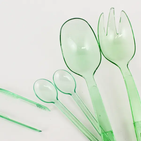 Lot Of 5 Pampered Chef Clear Green Plastic Assorted Serving Kitchen Utensils