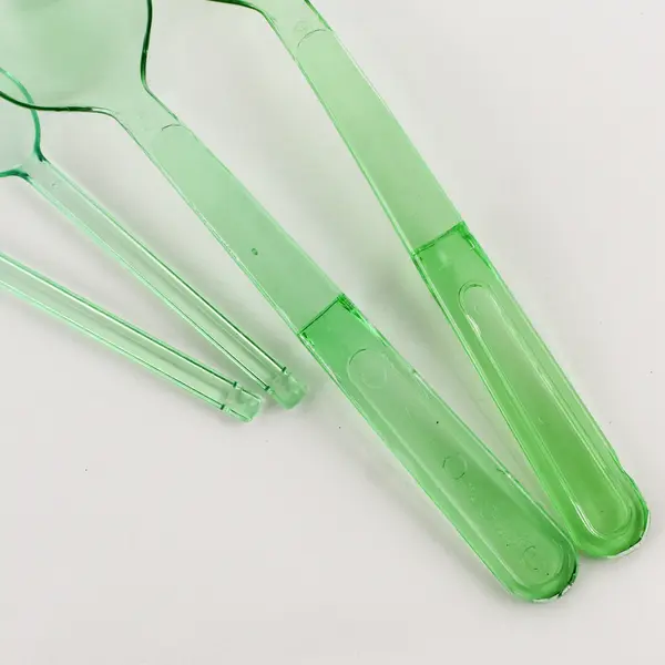 Lot Of 5 Pampered Chef Clear Green Plastic Assorted Serving Kitchen Utensils