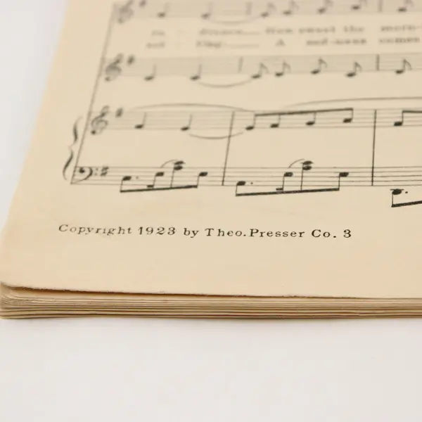 Vintage 1927 The G Clef Two-Part Chorus Book Acceptable 
