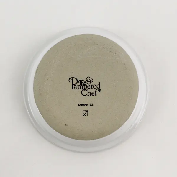 Pampered Chef White Small Round Universal Porcelain Dish Cooking/Kitchen 4"