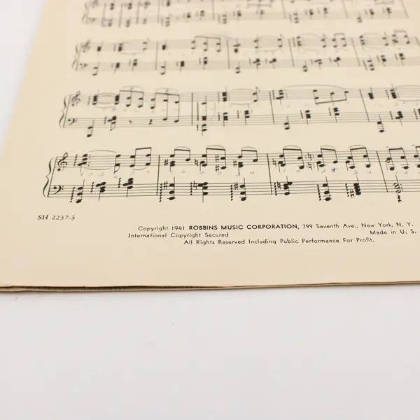 Vintage Tschaikowsky's Concerto No. 1 for Piano 1941 Sheet Music