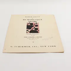 Vintage Sheet Music Humoresque Negre by Homer Grunn 2 Pianos 4 Hands 1928