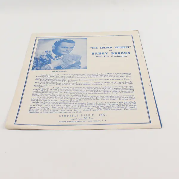 Vintage 1945 Remember When Sheet Music by Mickey Addy & Buck Ram 