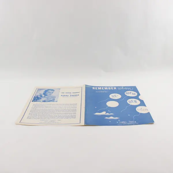 Vintage 1945 Remember When Sheet Music by Mickey Addy & Buck Ram 