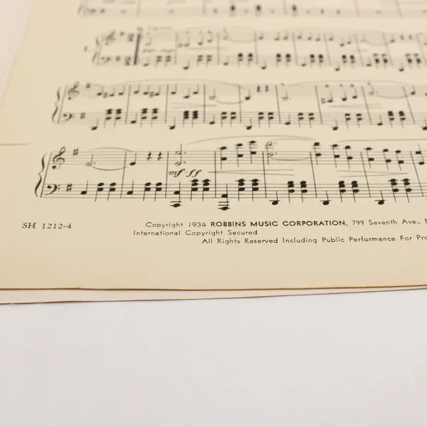 Vintage 1934 Over The Waves by Juventino Rosas for Piano Robbins Royal Edition