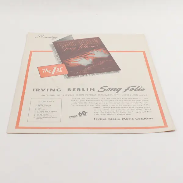 Vintage 1944 All Of My Life by Irving Berlin for Piano & Voice Good